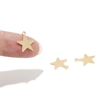 20pcslot 12mm gold tone stainless steel charms pendants star crafting diy necklace bracelet for jewelry making