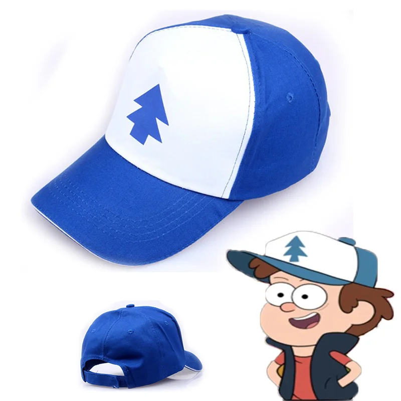 Cartoon Anmie Gravity Cotton Baseball Cap Dipper Pine Adjustable Dad Hat Breathable Mesh Snapback Cap Cosplay Boys Hip Hop Hat