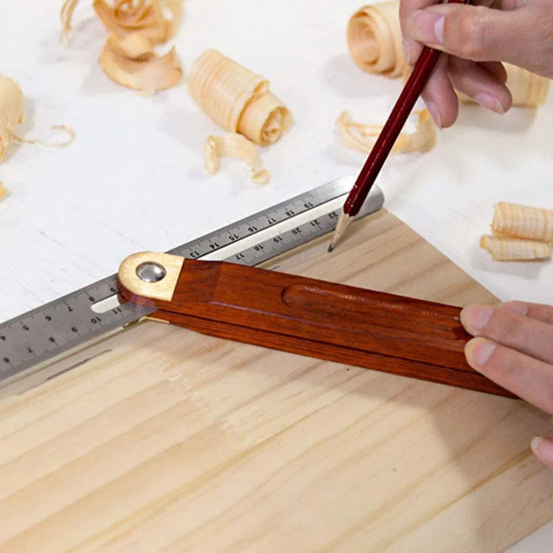

Adjustable Woodworking Square Bevel Gauge Sliding T-shaped Bevel 30cm Blade Ruler for Craftsman's Bevel Tool Carpenter Architect