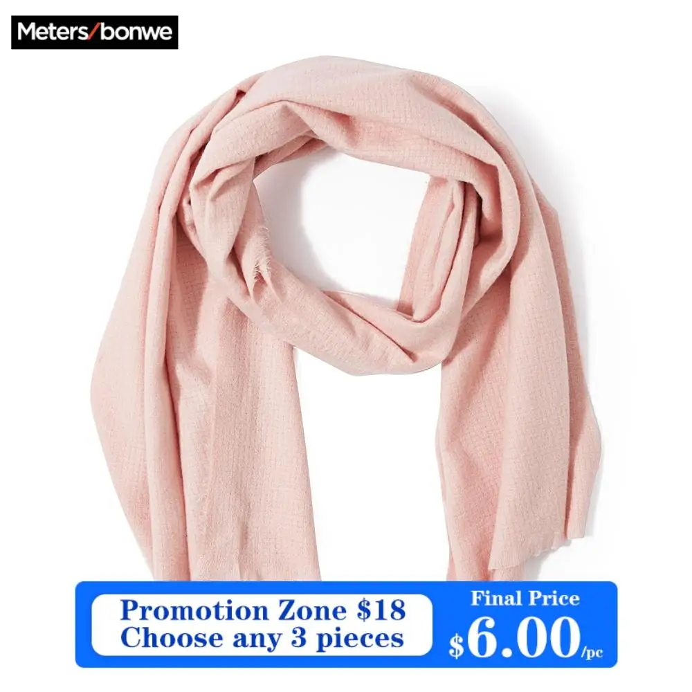 Metersbonwe осенне зимний женский Мягкий шарф женские шарфы широкие однотонные