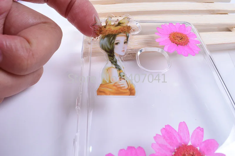 

5pcs Cat Flamingo Unicorn Girl Shape Material Phone Stickers With Use Of Mold Making Mould Jewelry Tool Filling For DIY Jewelry