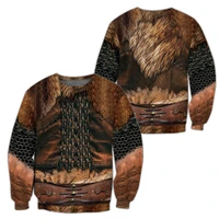 fashion fall mens hoodie viking armor 3d fully printed zip hoodie unisex harajuku casual street sweatshirt nn003