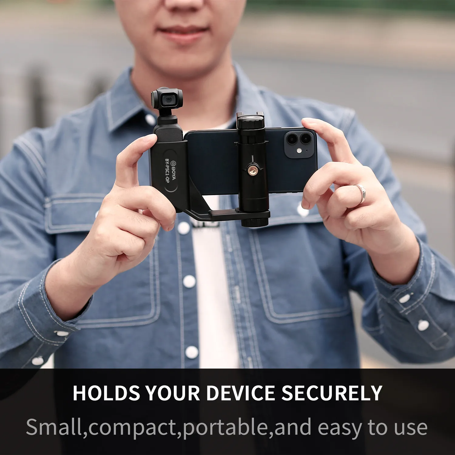 BOYA BY-PSC1-OP аксессуар для телефона держатель Rig смартфона с двойным креплением