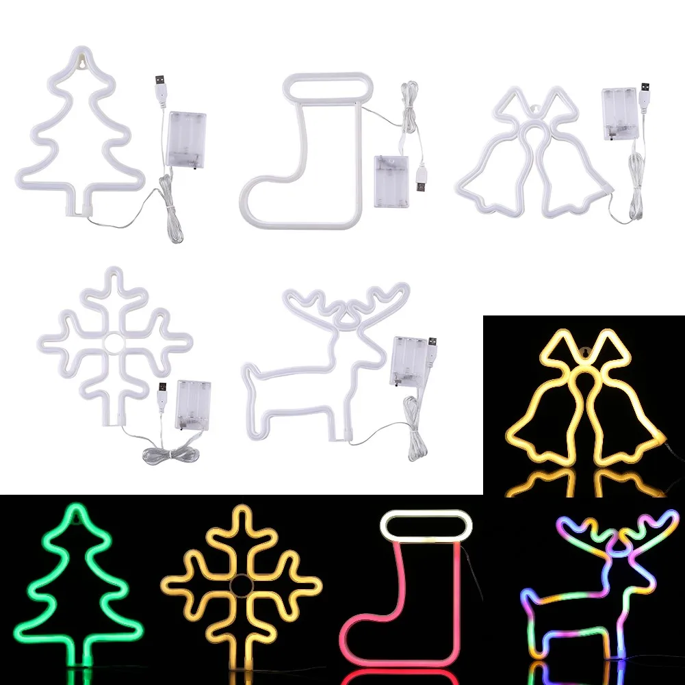 

LED Christmas Socks Neon Light Colorful Neon Sign for Christmas Room Home Party Wedding Holiday Lighting Decoration Xmas Gift