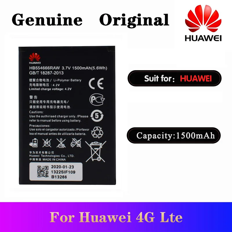 Оригинальная батарея HB554666RAW 10 шт./лот для маршрутизатора Huawei 4G Lte Wi-Fi E5372 E5373 E5375 EC5377
