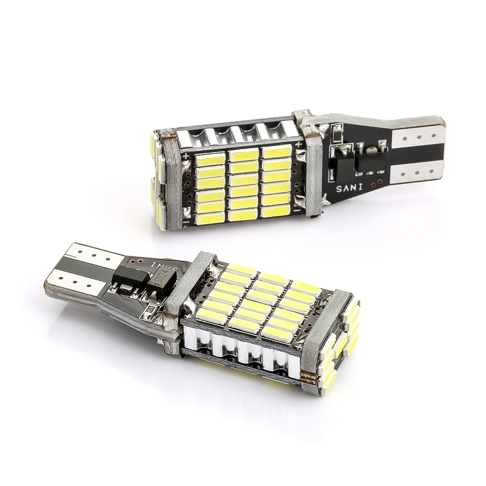 2 шт. светодиодный Автомобильные светодиодные лампы T15 W16W 45 SMD 4014 6000 | Автомобили и
