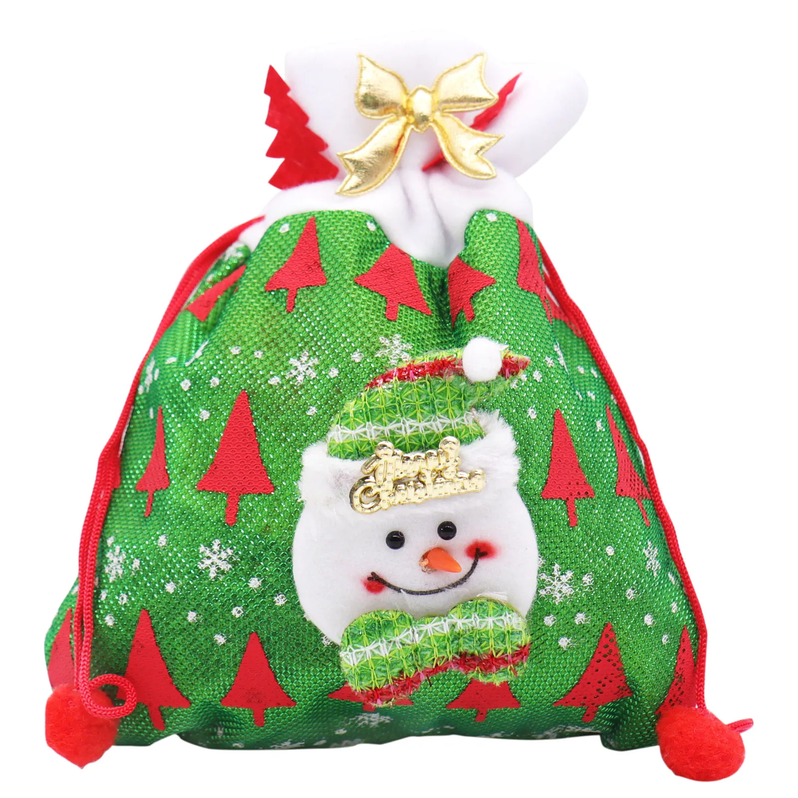 Рождественские нетканые тканевые сумки 20x25 см Искусственная елка новогодние