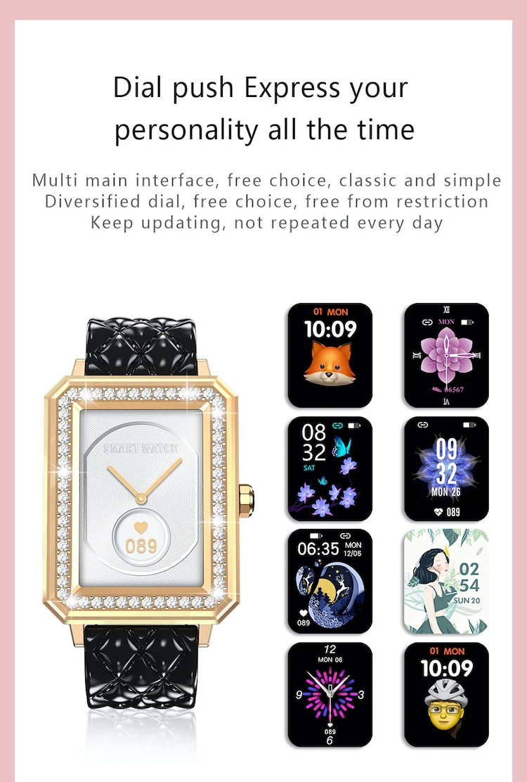 crystal diamond style smart wearable health devices and fitness gadgets bracelet women wrist watch fitness band bt call free global shipping