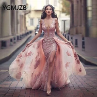 sexy backless evening dress long v neck sleeveless lace beads saudi arabic formal dress party prom gown robe de soiree