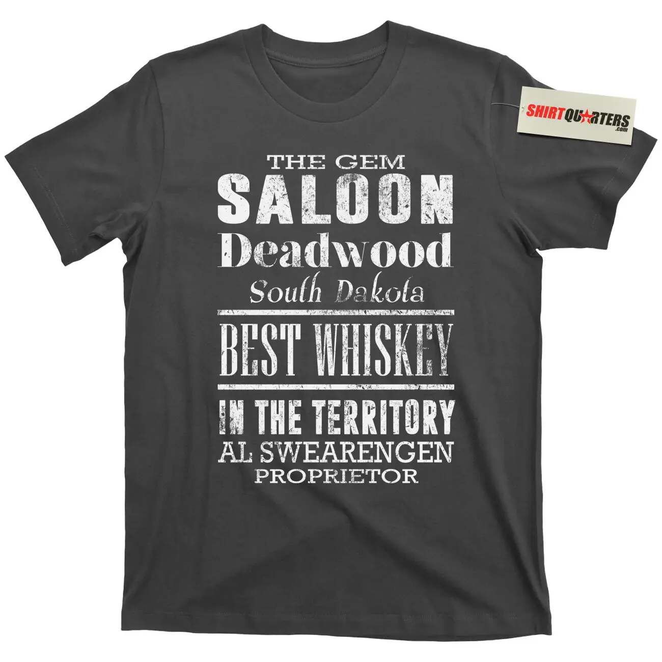 The Gem Theatre Saloon Deadwood Cy Tolliver Powers Boothe whiskey movie футболка| |