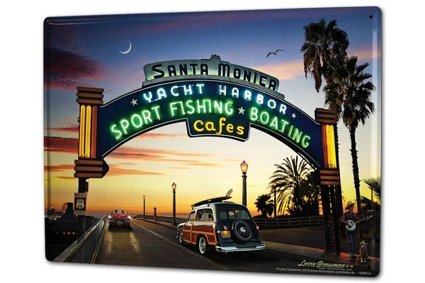 

Жестяной знак для путешествий, пляж, рыбалка