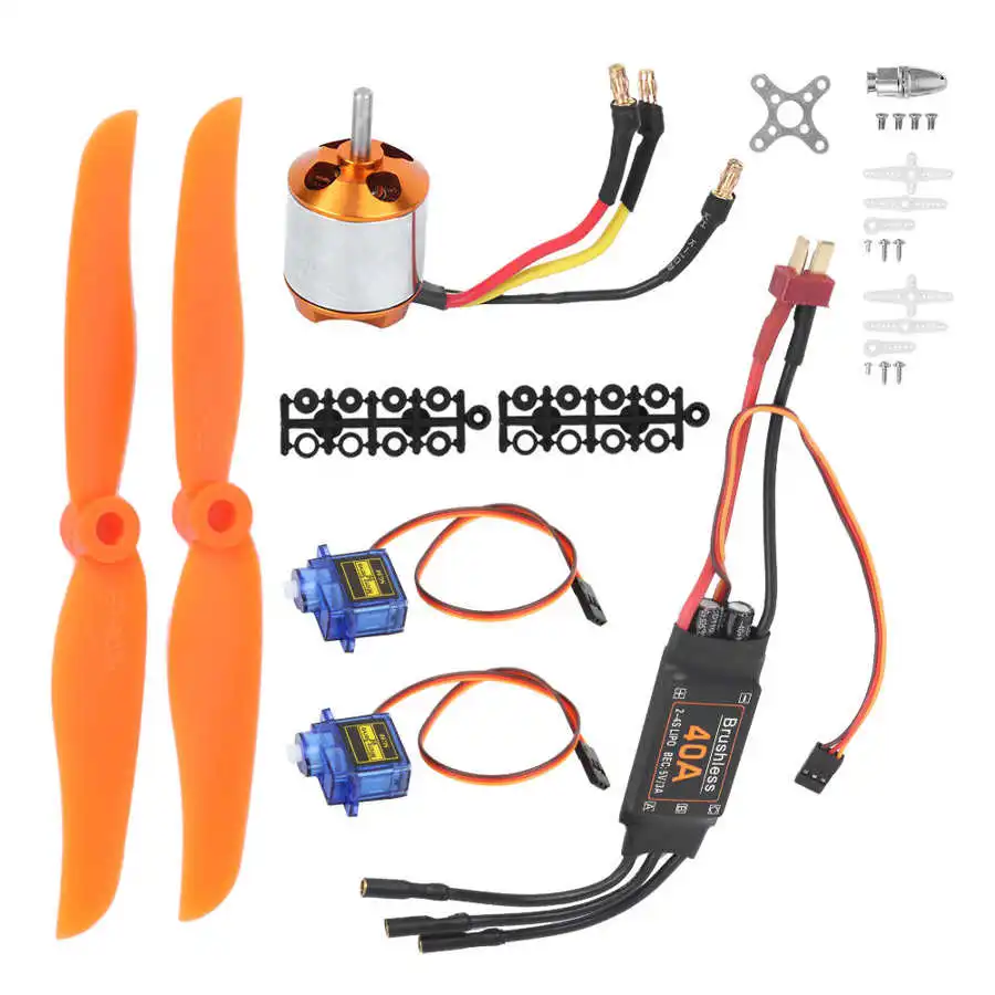 A2217 2300KV бесщеточный двигатель с 40A ESC SG90 9G Micro Servo 6035 Пропеллер для радиоуправляемых