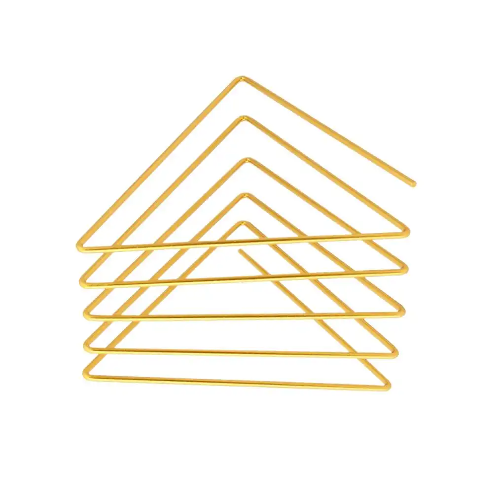 

Triangle Wrought Iron Bookshelf Office Creative Desktop Storage Organizer Rack Home Table Decoration