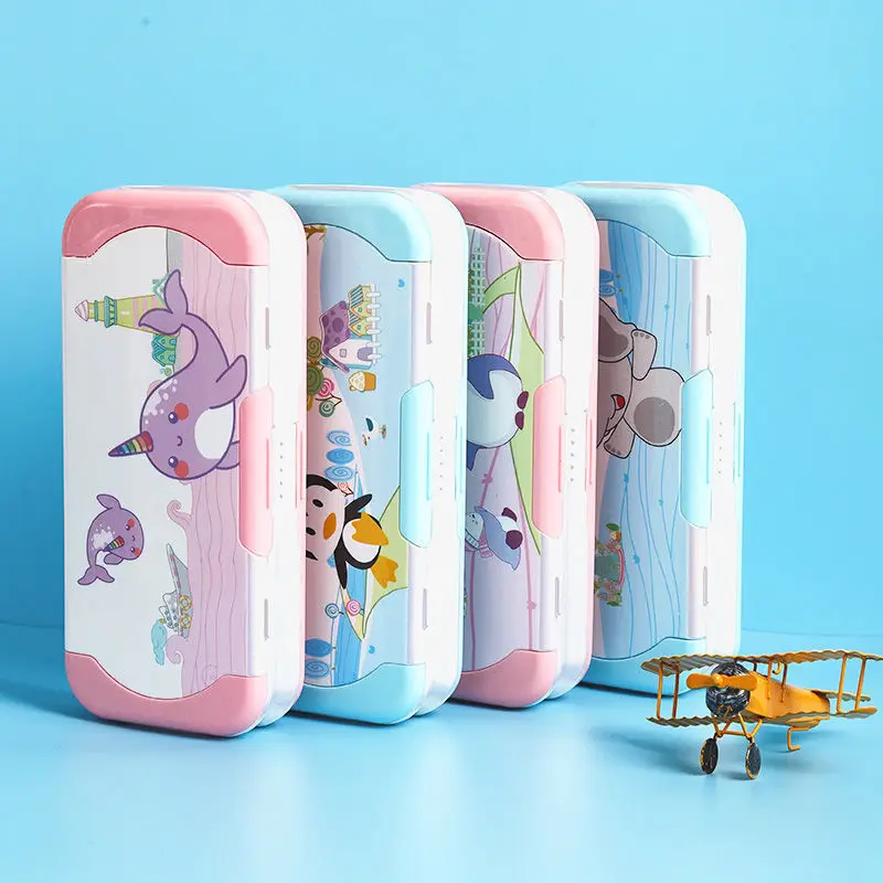 

2022 г., трехуровневый пенал для канцелярских принадлежностей, сумка для карандашей для начальной школы, многоуровневый пенал большой вмести...