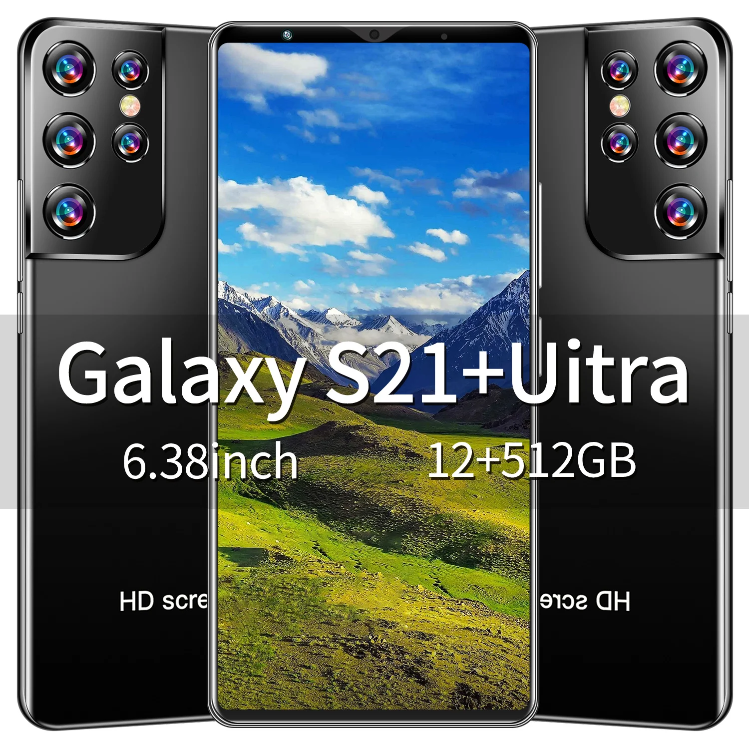 

S21+Uitra 7.3" Smartphone Dual SIM 12G 512G Deca Core MTK6889 Android 11.0 4 Camera Global Version Cell phone