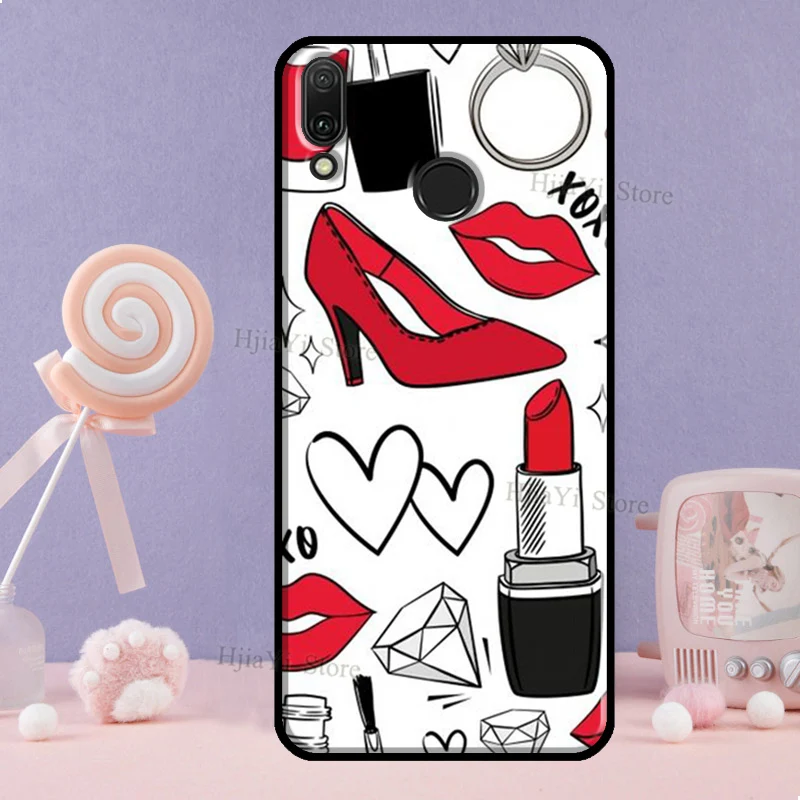 Модный чехол на высоком каблуке для девушек Huawei Y3 II Y5 Y7 2017 Y6 Prime 2018 Y9 2019 Y7A Y5P Y6P 2020 Nova