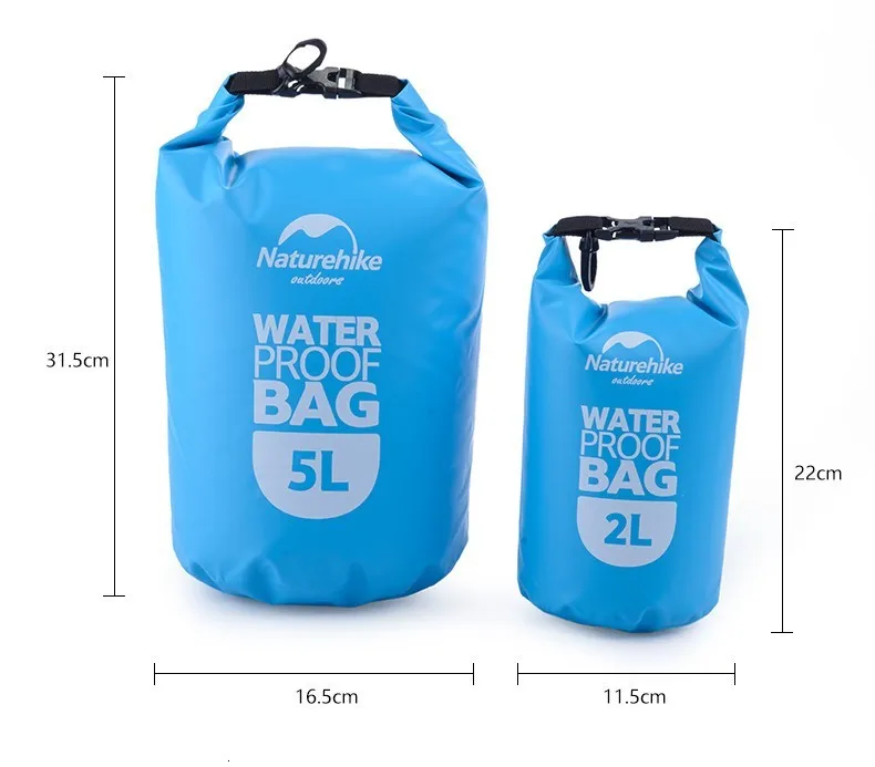 Naturehike 2L 5L сверхлегкие уличные водонепроницаемые сумки для кемпинга, походов, сухих дрейфующих каякингов, плавания, дождя, телефона, водонепроницаемые сумки