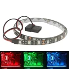 1 шт. 5050 SMD гибкая светодиодная лента 12 В постоянного тока задний фон ПК чехол для компьютера клейкая лента светящаяся Водонепроницаемая 50100200 см лента лампа
