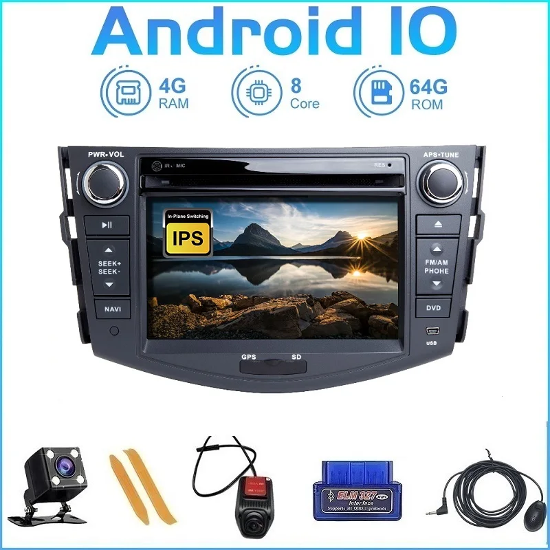 ZLTOOPAI Android 10 Автомобильный мультимедийный плеер для Toyota RAV4 2006 2012 GPS Радио Стерео DVD