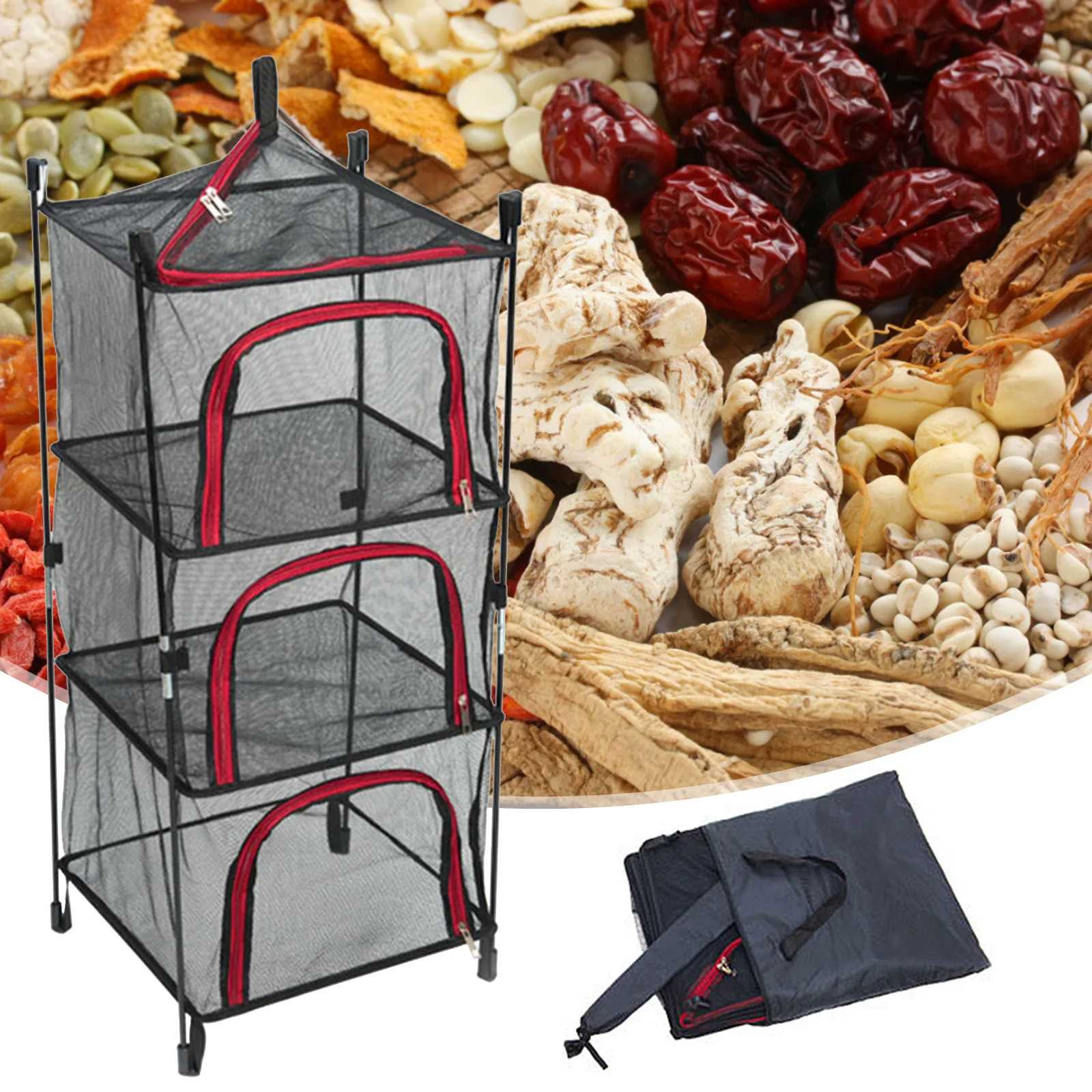 

Сетчатая стойка для кемпинга, пикника, сухих вещей, сетчатая стойка, уличная Складная еда, овощи, рюкзак