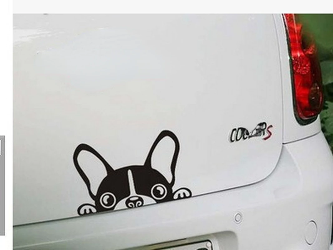 

Car Cute Dog Sticker Waterproof Body Masking Scratch Logo Sticker Trunk Decoration 15x10cm