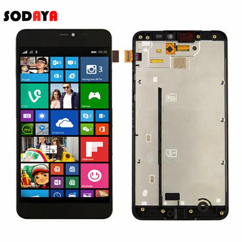 Черный ЖК-дисплей для Nokia Lumia 640 XL + цифровой преобразователь сенсорного экрана в
