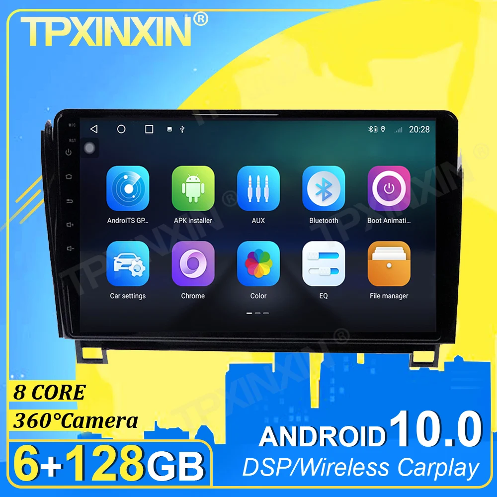

Мультимедийный плеер PX6, Android 10,0, 6 ГБ + 128 Гб, камера Carplay 360 для Toyota Tundra 2008-2017, радио, магнитола, видео навигатор, GPS
