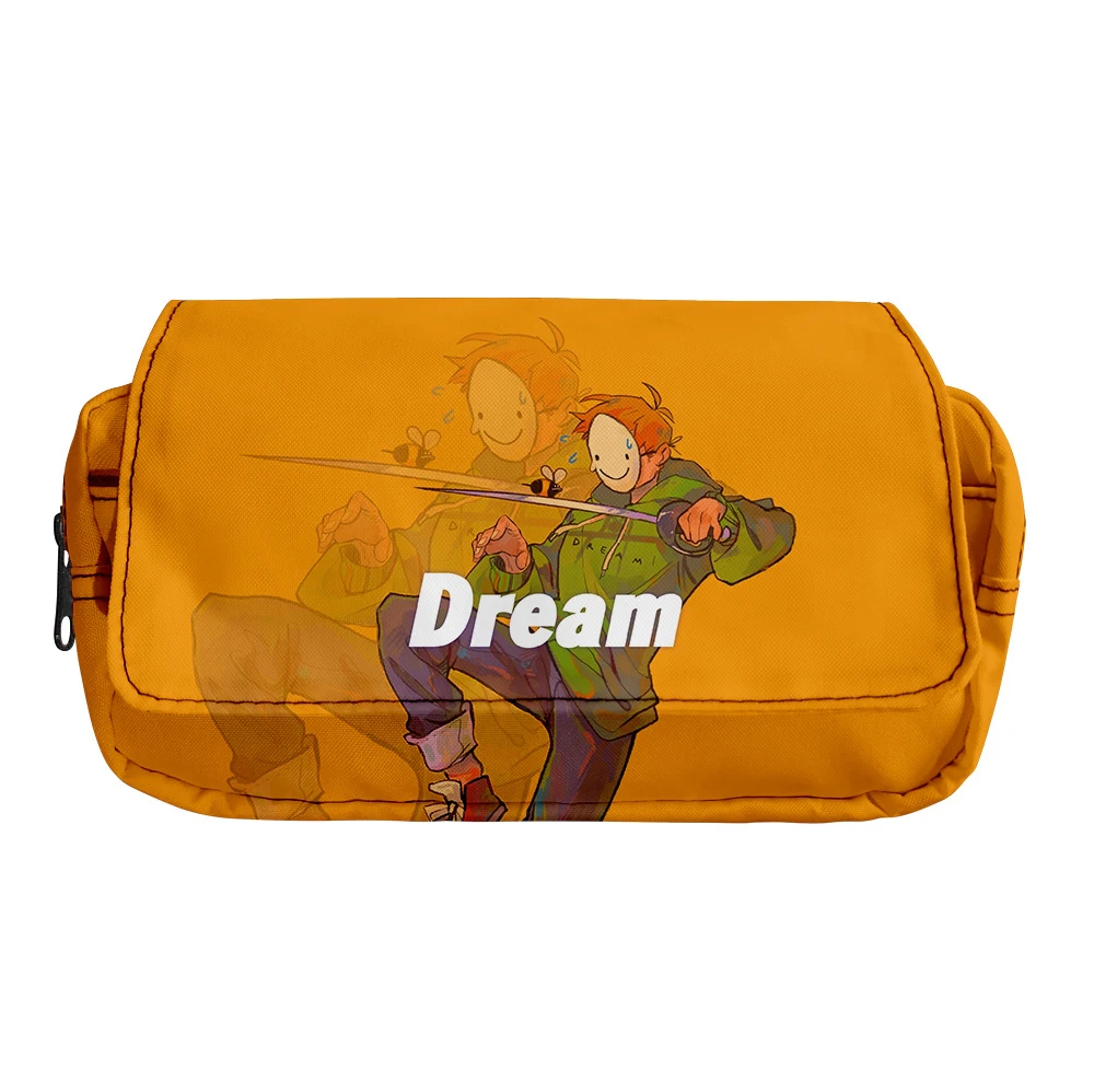 

DreamWasTaken Double-Layer Pencil Box Large Tote Bag Student Pencil Box Cute Canvas Pencil Bag School Supplies