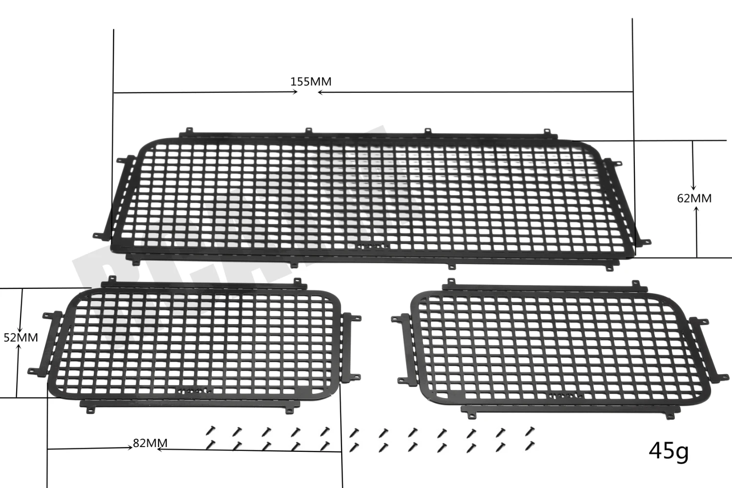 3 шт. металлическая трехмерная сетка для окон автомобиля из нержавеющей стали