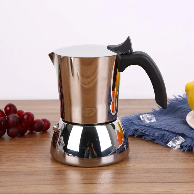 

Coffee Maker Stainless Steel Mocha Espresso Percolator Pot Coffee Maker Moka Pot 6 Cup Stovetop Coffee Maker