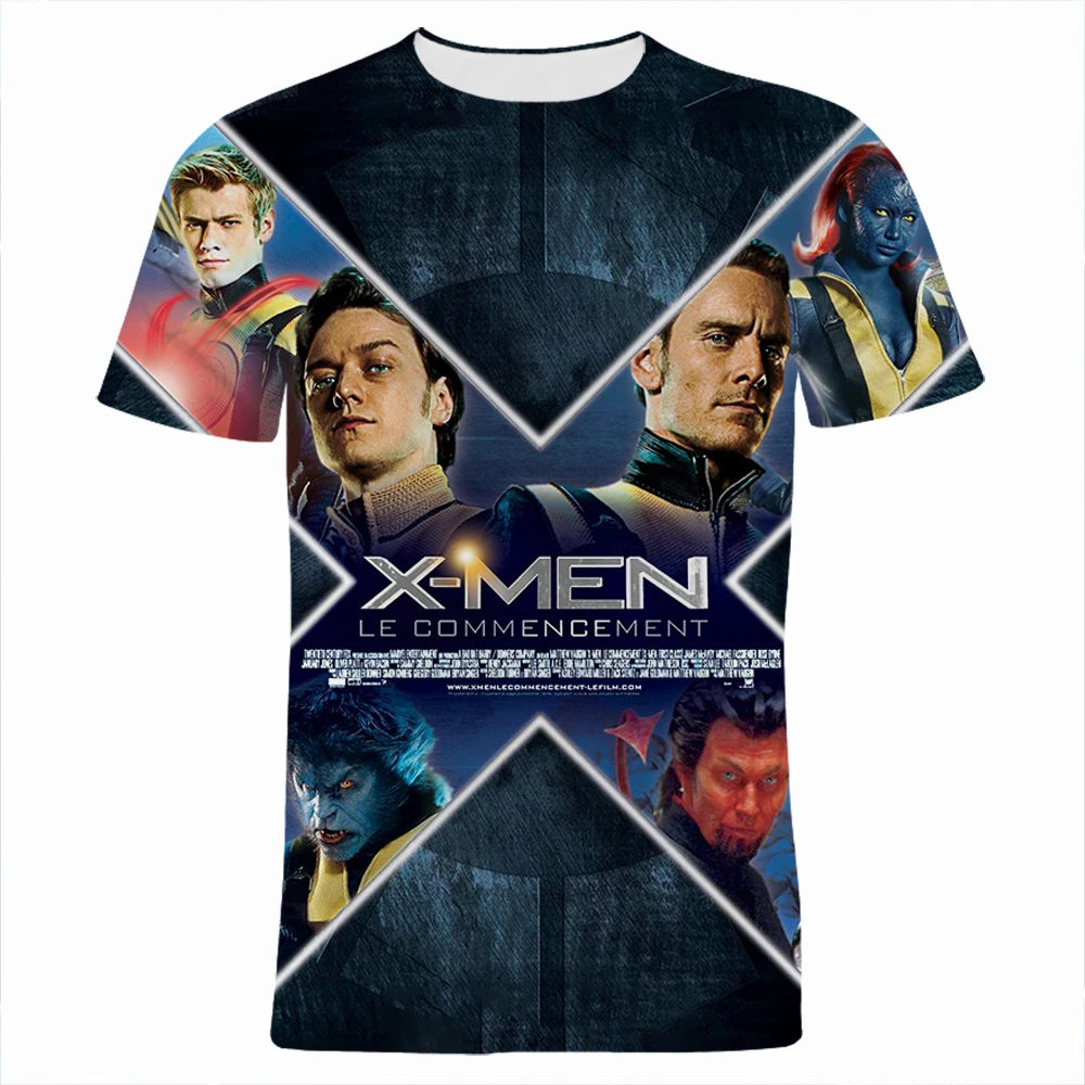 Футболка для мужчин и женщин крутая уличная одежда с 3D-принтом героев Marvel X-Men