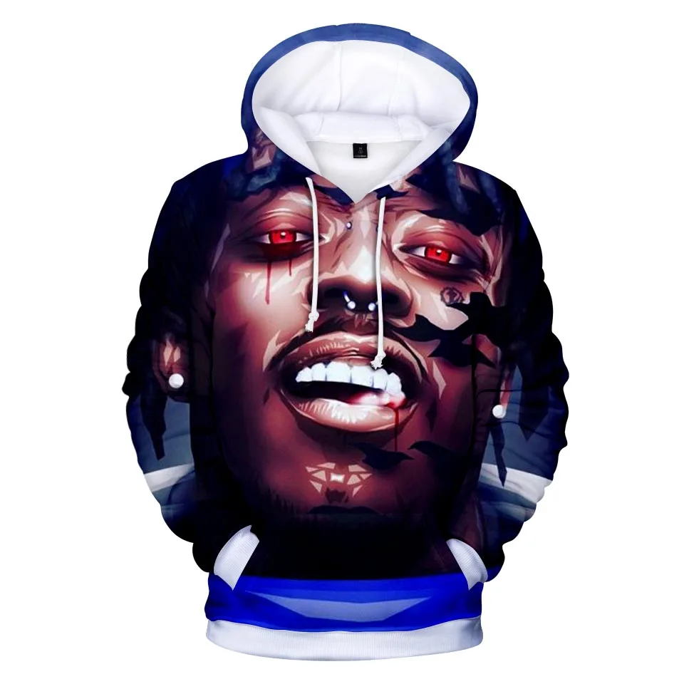 Lil Uzi Vert 3d Hoodies Men Women Popular Casual Hoody Autumn Winter Sweatshirts Rapper Mens Loose Pullover | Мужская одежда