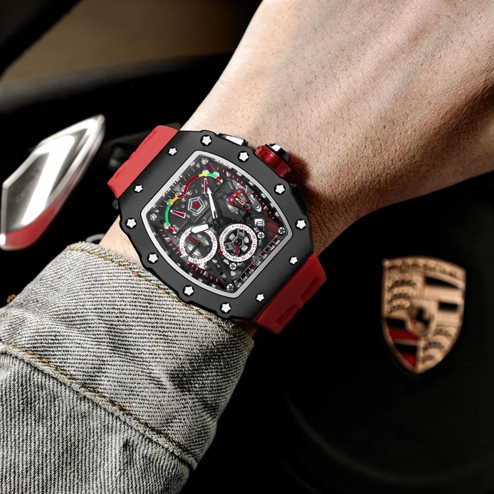 

Hip Hop Sport Watch Men Chronograph Military Mens Watches Top Brand Luxury Gold Waterproof Clock Reloj Hombre Relogio Masculino