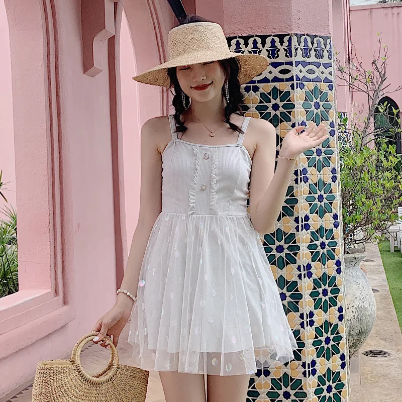 Купальник с высокой талией корейский купальный костюм размера плюс женская