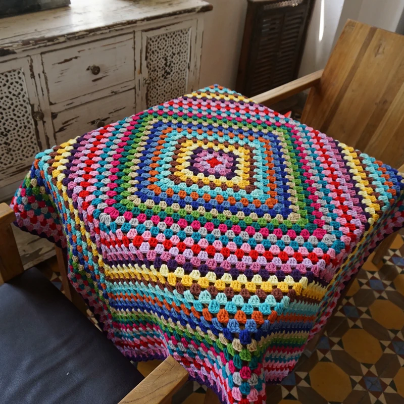 100% x см акриловая искусственная ткань шарф ковер с крючком модное вязаное одеяло