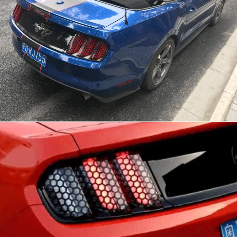 

Speeding2021 специальная шелковая задняя лампа для чулок 15-17 Mustang с сотовой пленкой для украшения прохладной внешней части