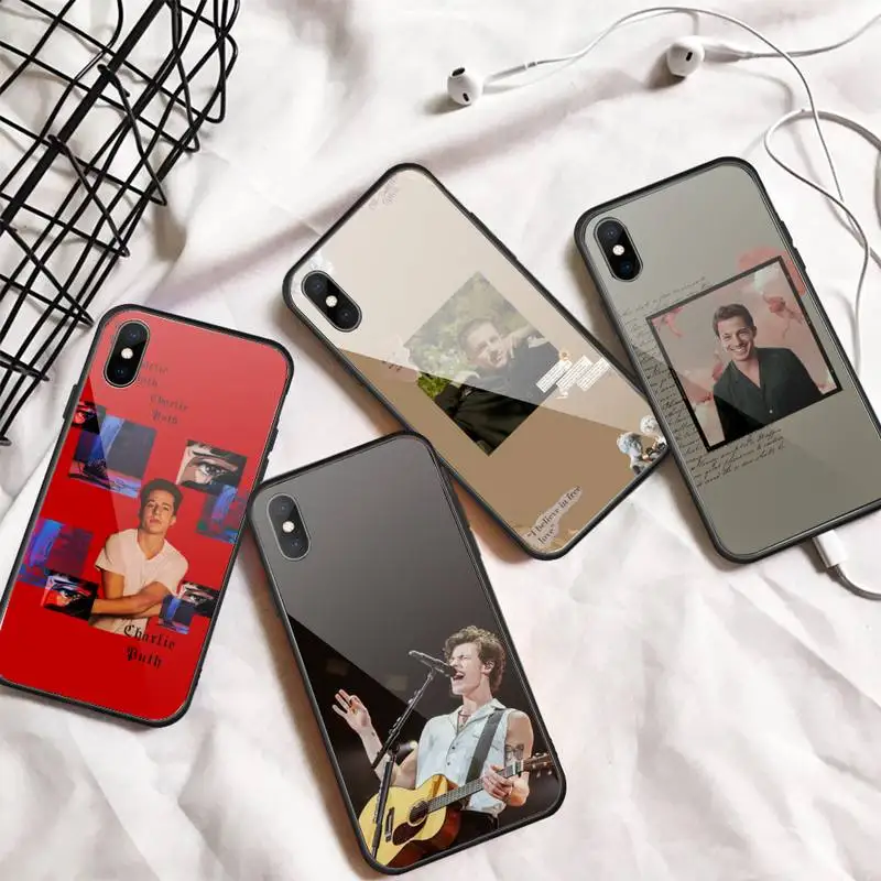 

Charlie Puth singer Phone Case Tempered glass For iphone 6 7 8 plus X XS XR 11 12 13 PRO MAX mini