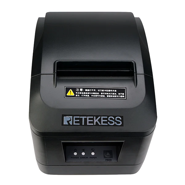 black Портативный мини-термопринтер RETEKESS TD022, 72 мм, черный, портативный мини принтер для билетов, 160 мм, для системы ресторанного заказа, принтер для билетов - Цвет: black