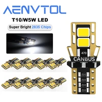 aenvtol canbus t10 w5w led light 194 168 2835smd for auto accessories door footwell trunk parking dome map lamp error free 12v