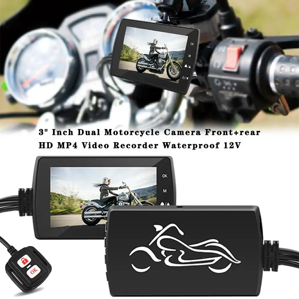 3 дюймовый провод контролируемый водонепроницаемый мотоцикл видео рекордер HD 1080P