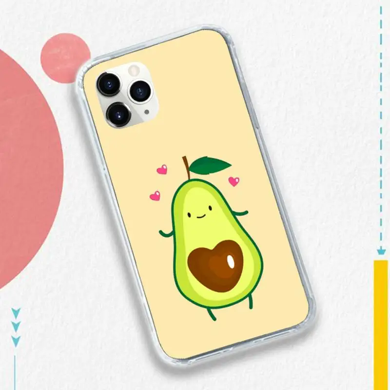 

Cute avocado fitness fruit Phone Case for iPhone 11 12 pro XS MAX 8 7 6 6S Plus X 5S SE 2020 XR