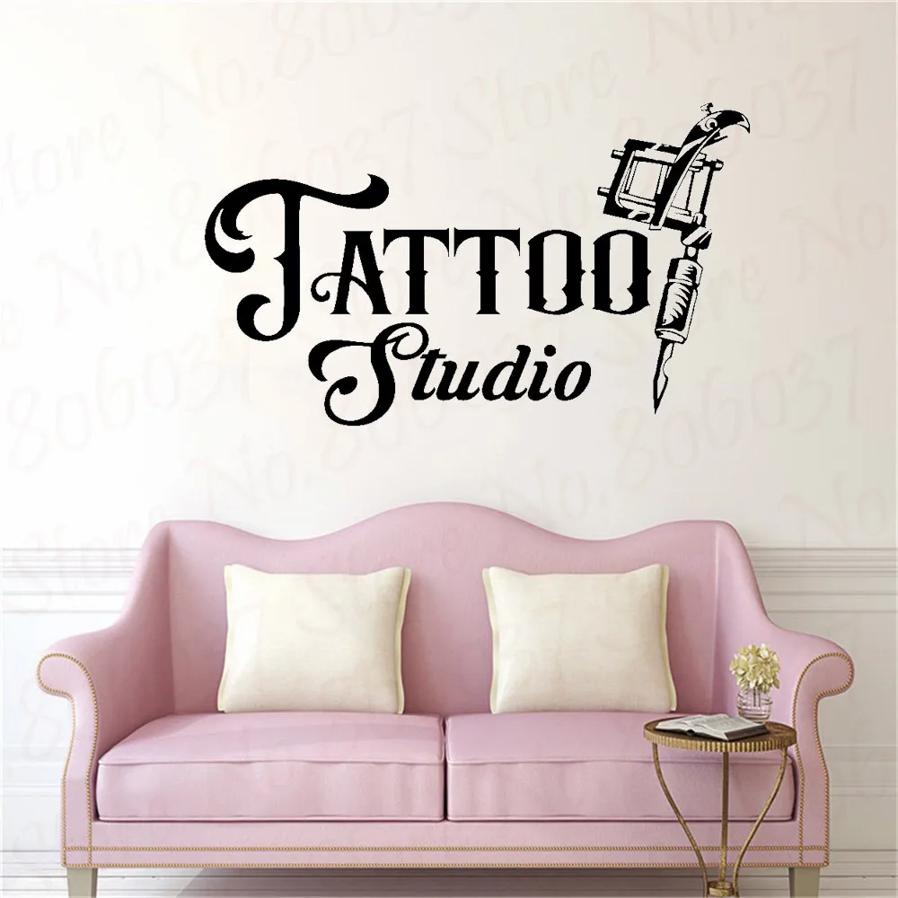 Наклейка на стену в стиле тату-студии стильное домашнее украшение для гостиной