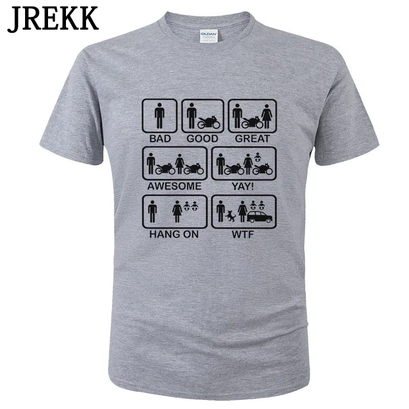 

2020 модная летняя забавная Футболка с принтом мотоцикла для мужчин и женщин, хлопковая футболка с коротким рукавом, топы унисекс, крутые футб...