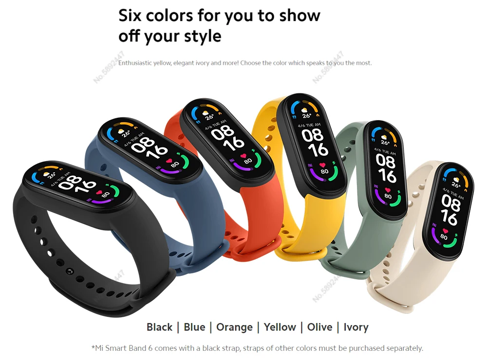 

Smart Watch 1.56" Screen Global Version Fitness Bracelet Heart Rate Tracker Bluetooth 5ATM Waterproof