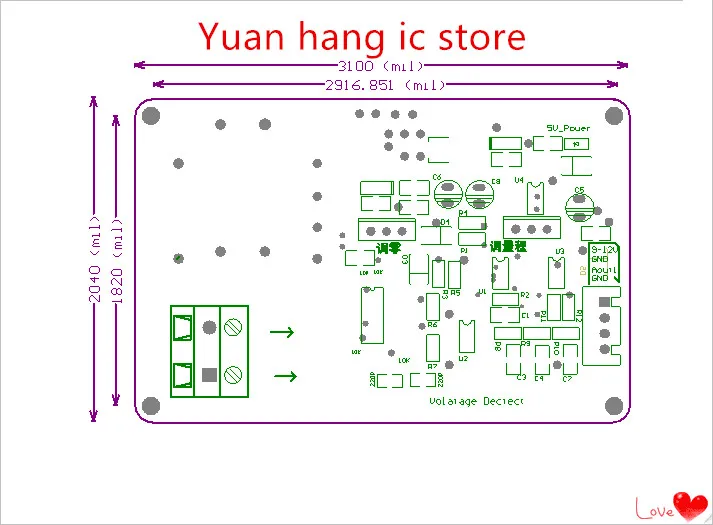 

1PCS/LOT Linear proportional Voltage detection module 0-60 VDC input -----0-3V Output Real-time detection of DC Voltage