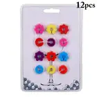 12 шт. подвески для Винных Бокалов, силиконовые однотонные маркеры для напитков в форме цветка, идентификационные этикетки для стаканов, ярлыки, знаки для вечерние