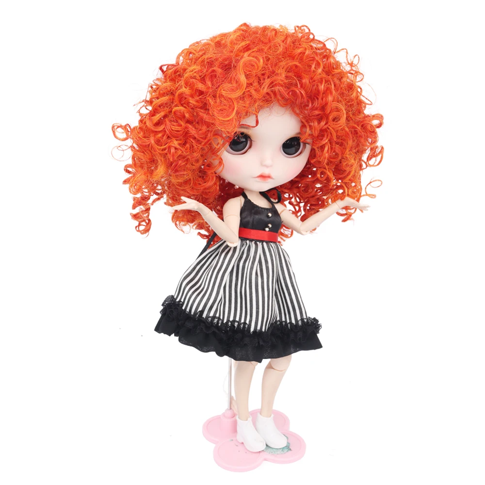 Лидер продаж оранжевый длинный волнистый парик для кукол Блай | Игрушки и хобби