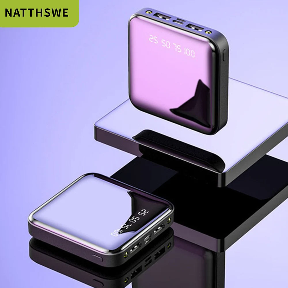 NATTHSWE mi ni power Bank 30000 мА/ч для iPhone 7 Xiaomi mi power bank Pover Bank зарядное устройство с двумя портами Usb внешний аккумулятор power bank