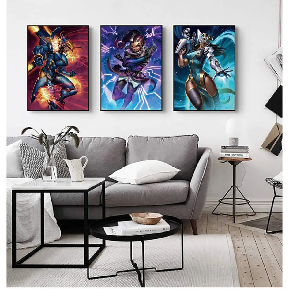 Overwatchs игра художественный плакат T Wall Art настенные картины для декора шелковые