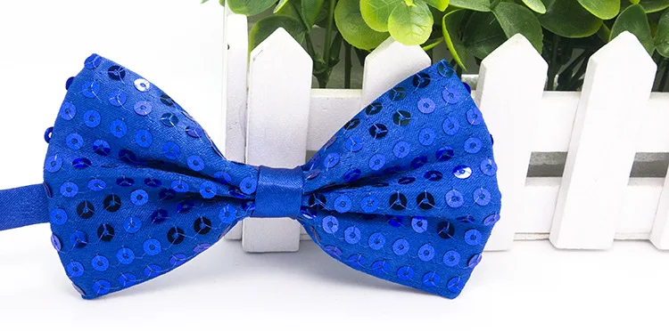navy blue Регулируемый галстук-бабочка с пайетками, галстук-бабочка для костюмированной вечеринки, вечерние галстуки для джазовых танцев на Хэллоуин - Цвет: navy blue